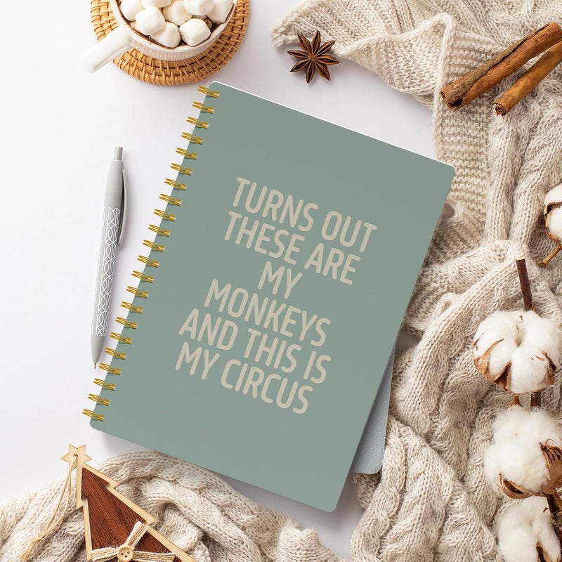 EKGJW Funny Notebooks for Work,Sage Green Aesthetic Journal, Funny Boss Day Gifts, Boss Gifts for Men Women, Funny Gifts for Boss, Boss Office Decor, Spiral Notebook 5.5x8.3 Inch - Image 3